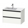 Duravit Ketho.2 Umývadlová skrinka, 55x81x48 cm, 2 zásuvky, matná biela K25267018180000