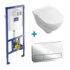 Villeroy & Boch O.Novo - závesné WC DirectFlush + spomaľovacie sedadlo + nádržka + tlačidlo lesklý chróm