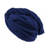 XPOSE® Froté turban na vlasy VERONA - tmavo modrý 30x75 cm, Froté