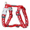 Postroj pre psa Red Dingo Style Červená Biela znamienka 25-39 cm