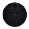 Sklenené hodiny okrúhle Čierna tabuľa fi 30 cm