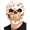 Maska - ĽUDSKÁ LEBKA - POKER FACE - béžová na celú hlavu, latex