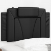 Polštář na čelo postele černý 80 cm umělá kůže Black 374760