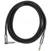 CASCHA Standard Line Guitar Cable Angled Black Tweed 9m