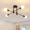 Závesná lampa Comely čierna moderná 6-bodová E27