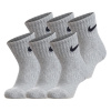 Nike Swoosh Performance Quarter Sock 6 Pack Childrens Grey Chd C8-C13