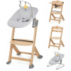 KINDERKRAFT Stolička na kŕmenie ENOCK + hojdacie kreslo CALMEE GREY