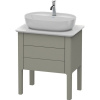 DURAVIT Luv stojaca skrinka pod umývadlo, pod dosku, 2 zásuvky, 638 x 450 x 743 mm, stone šedá matná lakovaná, LU956509292