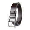 Kožený opasok FREEDOM, šírka 3.3cm - Tmavo hnedá (VFREEDOM-TH)