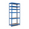 Policový regál Trestles RH 2200x900x450, nosnosť 2100 kg, 6 políc Farba: modrá, Typ police: drevená MDF 5,4 mm