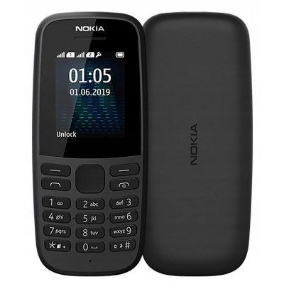 Dual SIM telefón Nokia 105 2019 čierny (Telefón Nokia 105 2019 Dual Sim Black)