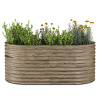 Blumfeldt High Grow vyvýšený záhon, 1169 L, Ergonomický, Odolný voči poveternostným vplyvom, Oválny (GDMB4-BL-HG-Wood-200)