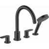 Hansgrohe Vernis Blend, batéria na okraj vane, 4-otvorová inštalácia, čierna matná, HAN-71456670