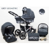 Kombinovaný kočík Raf-pol Largo - Grey Geometric (3-kombinácia)