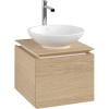 VILLEROY & BOCH Legato závesná skrinka pod umývadlo na dosku (umývadlo v strede), 1 zásuvka, 450 x 500 x 380 mm, Nordic Oak, B56500VJ