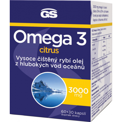 GS Omega 3 CITRUS + D3 60 + 30 kapsúl