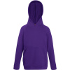 Fruit of the Loom Mikina Kids Lightweight Hooded Sweat s kapucí, dětská COT-162009350t2 Purpurová 14-15