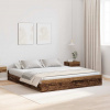 zahrada-XL Rám postele s úložným prostorem Staré drevo 200 x 200 cm 3335267