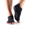 LOW RISE bezprstové kotníkové ponožky ToeSox - BLACK Černá XL 1 pár
