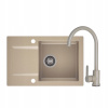 Kuchynská batéria - Béžová žulová umývadlo 66x43 + batéria (Kuchynská batéria - Béžová žulová umývadlo 66x43 + batéria)