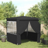 zahrada-XL Profesionálny párty stan+bočné steny 2,5x2,5m, antracit 90 g/m² 48533
