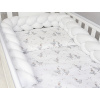 AMAL Súprava do postieľky NATURE, húsky biele / biely vrkoč,120x90cm