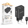 Múdra sieťová nabíjačka ALIGATOR 2, 4A, 2xUSB, smart IC, čierna, USB-C