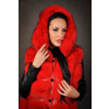 Max Original Leather Dámska kožušinová vesta GILET3 red (48 XL) - Red - 48