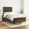 Box spring postel s matrací tmavě hnědá 120x200 cm textil Hnědá 3137064