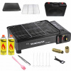 Plynový gril 2,2 kW (GRIL NA PLYNOVÉ NÁDOBKY PLYNOVÝ VARIČ PRENOSNÝ TURISTICKÝ SET 2xPLYN.)