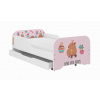 Detská posteľ s matracom a zásuvkou, CAPYBARA COOKIES