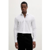 Košeľa Calvin Klein biela farba, slim, s klasickým golierom, LV019EU000 43