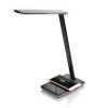 Stolná LED lampa s bezdrôtovým nabíjaním, stmievateľná, čierna, 5V/9V, micro USB, USB výstu