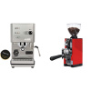 Profitec GO, brushed stainless steel + Eureka Mignon Libra 65 All Purpose, CR ferrari red