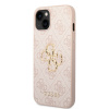 Zadný kryt Guess PU 4G Metal Logo pre iPhone 14 Pink