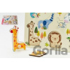 Bonaparte vkládačka/Puzzle deskové obrysové ZOO dřevo