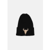BLACK SAND BEANIE / Čierna merino čiapka S