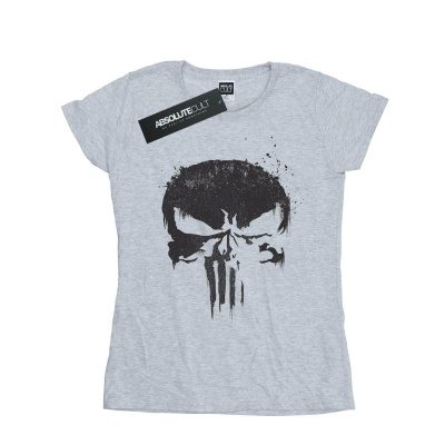 Marvel - Dámske tričko "The Punisher TV Skull Logo" BI37847 (XL) (Šedá)