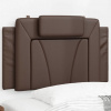 Polštář na čelo postele hnědý 80 cm umělá kůže Brown 374762