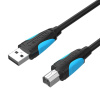 Vention VAS-A16-B300 USB kábel USB 2.0 3 m USB A USB B Čierna, Biela (VAS-A16-B300)