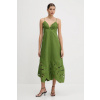 Ľanové šaty Farm Rio 335747 zelená XS