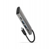 AXAGON HMC-5G21, USB 10Gb/s hub, porty 2x USB-A, 2x USB-C, HDMI 4k/30, PD 60W, kábel USB-C 13cm (HMC-5G21)