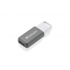 USB kľúč, 128GB, USB 2.0, VERBATIM Databar, sivý