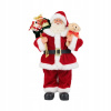 Dekorácia MagicHome Vianoce Santa s darčekmi a medvedíkom červený 30 cm
