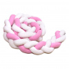 T-tomi Pletený mantinel 220 cm White + Pink