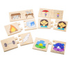 Bigjigs Didaktické puzzle Protiklady, 32 ks