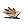Berlingerhaus Sada nožů + prkénko 6 ks Emerald Collection BH-2706
