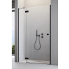 RADAWAY ESSENZA BLACK DWJ 100cm ľavé dvere do niky, profil čierny, sklo číre, 1385014-54-01L