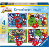 RAVENSBURGER Spidey a jeho úžasní přátelé 4v1 12 16 20 24 dielov