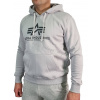 Alpha Industries Basic Hoody pánska mikina Pastel Grey Veľkosť: XXL, Farba: šedá